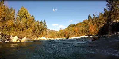 Dans la zone de l'éboulis (III+)